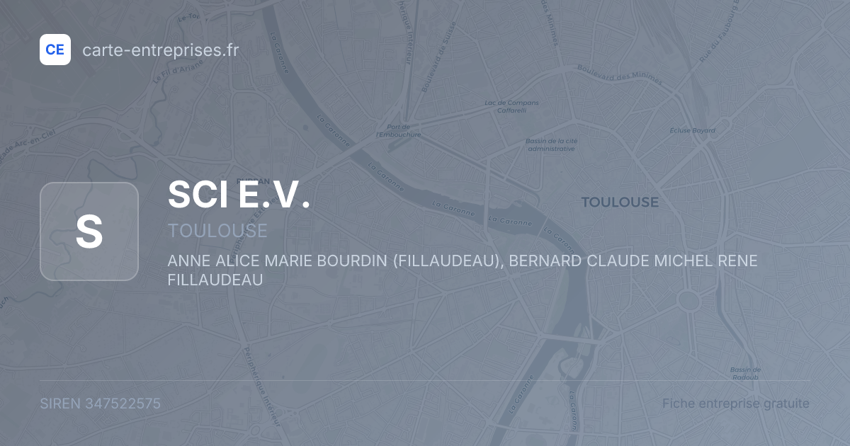 SCI E.V. — 347522575 — fiche entreprise