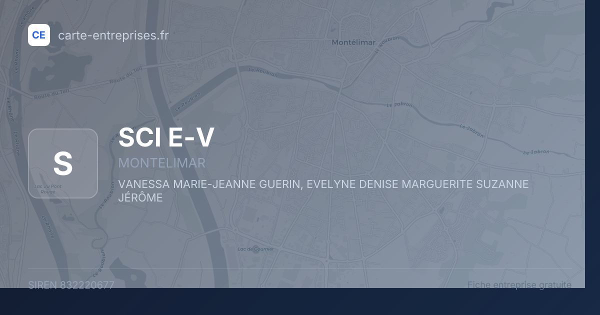 SCI E-V — 832220677 — fiche entreprise