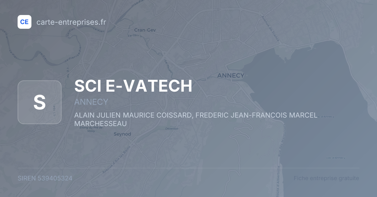 SCI E-VATECH — 539405324 — fiche entreprise