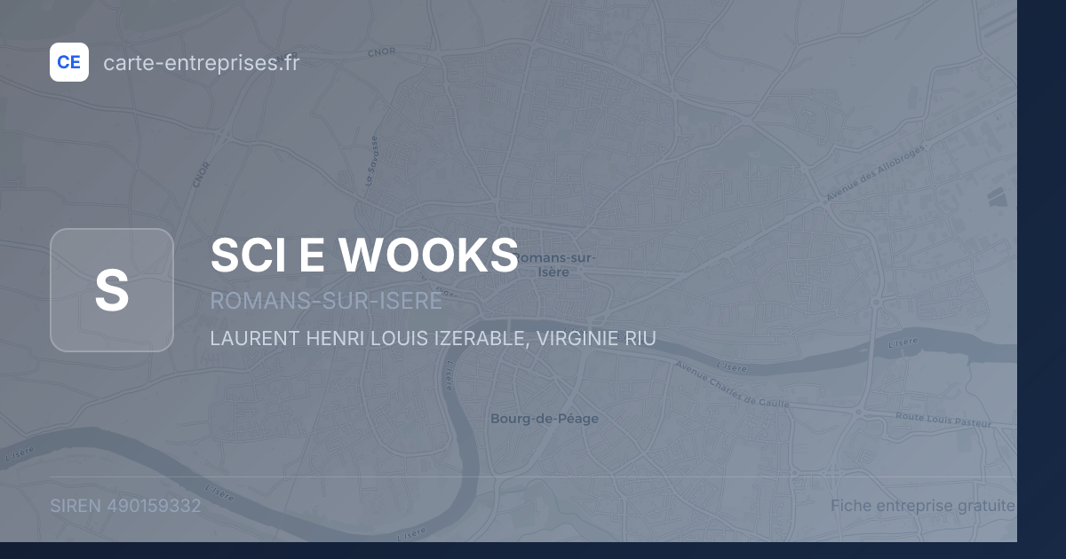 SCI E WOOKS — 490159332 — fiche entreprise