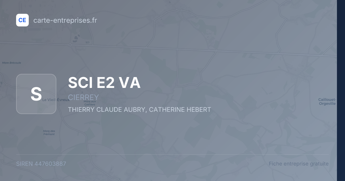 SCI E2 VA — 447603887 — fiche entreprise