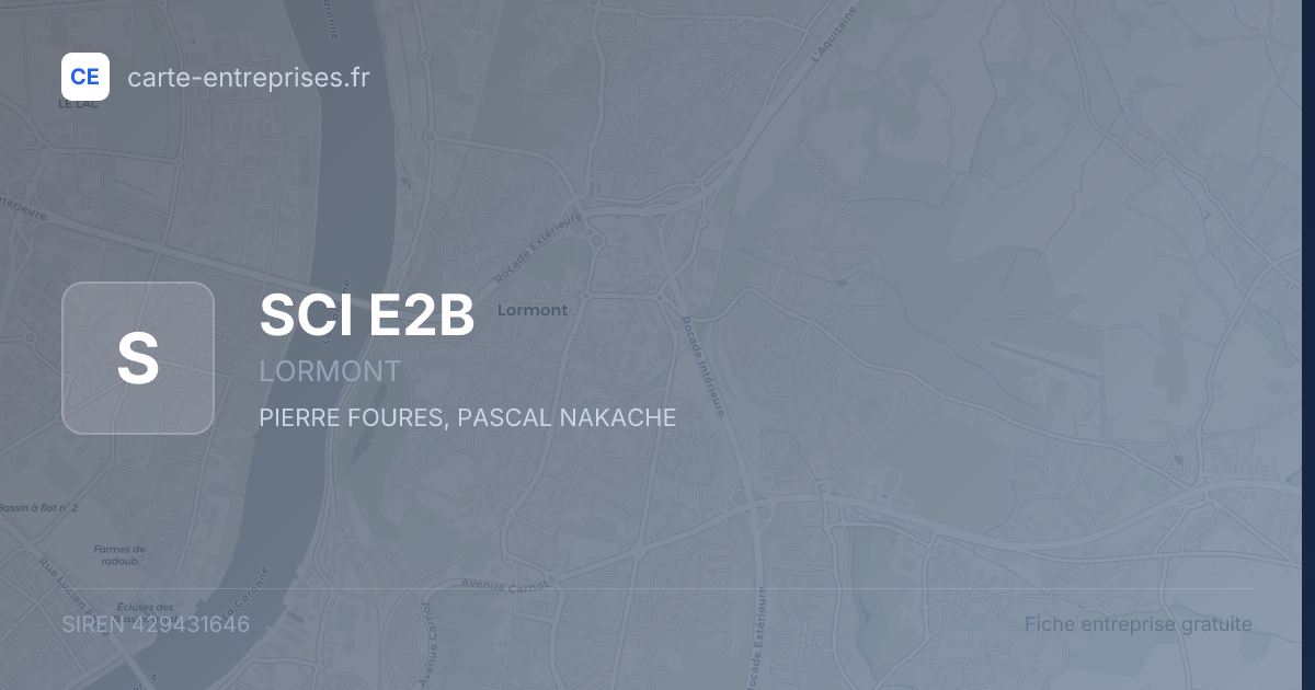 SCI E2B — 429431646 — fiche entreprise