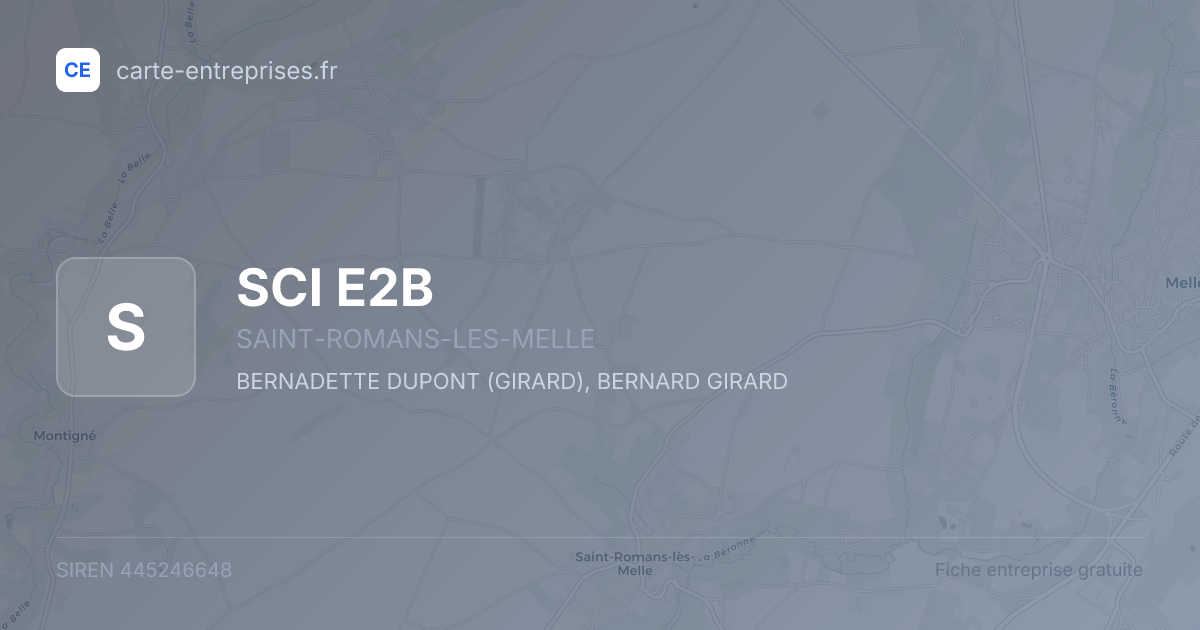 SCI E2B — 445246648 — fiche entreprise