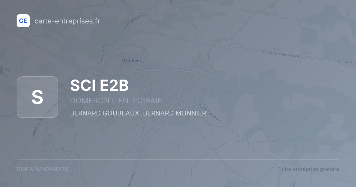 SCI E2B — 534298229 — fiche entreprise