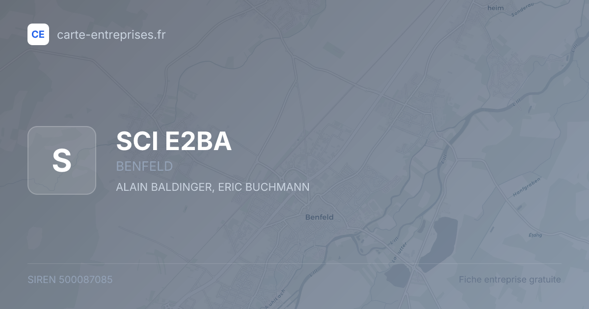 SCI E2BA — 500087085 — fiche entreprise