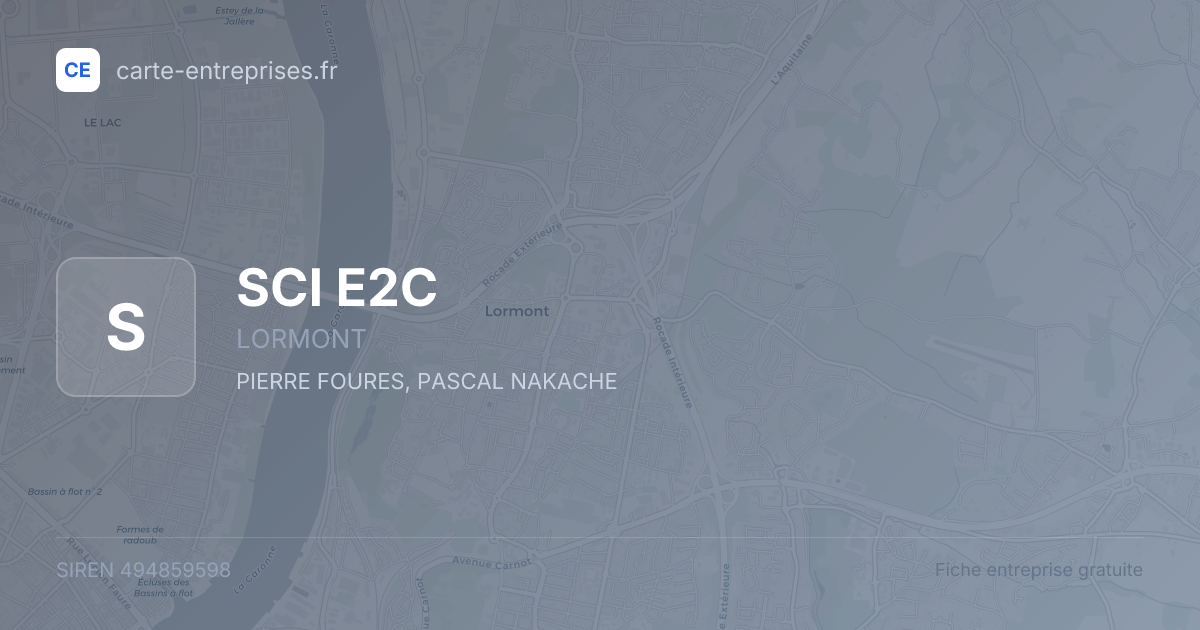 SCI E2C — 494859598 — fiche entreprise