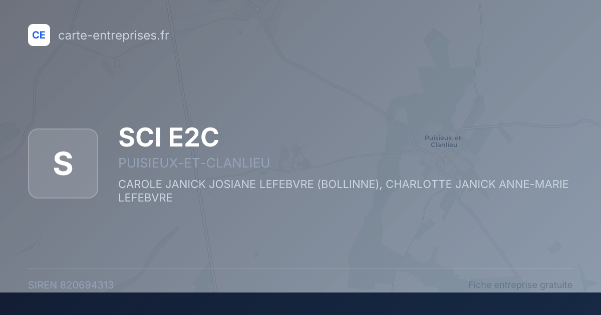 SCI E2C — 820694313 — fiche entreprise