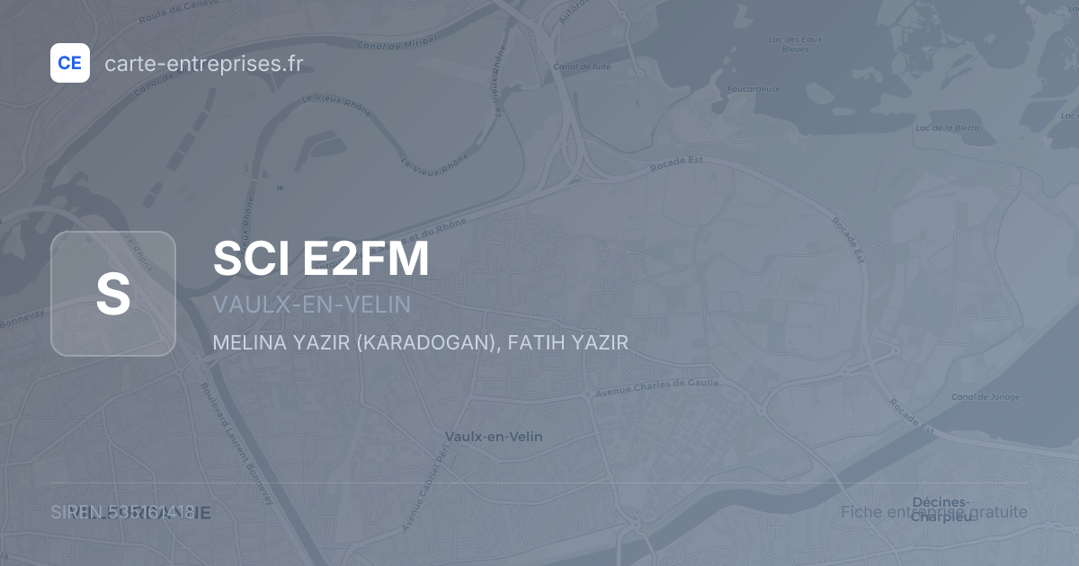 SCI E2FM — 535161418 — fiche entreprise