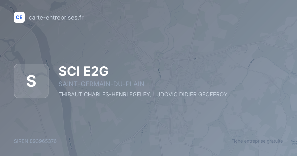 SCI E2G — 893965376 — fiche entreprise