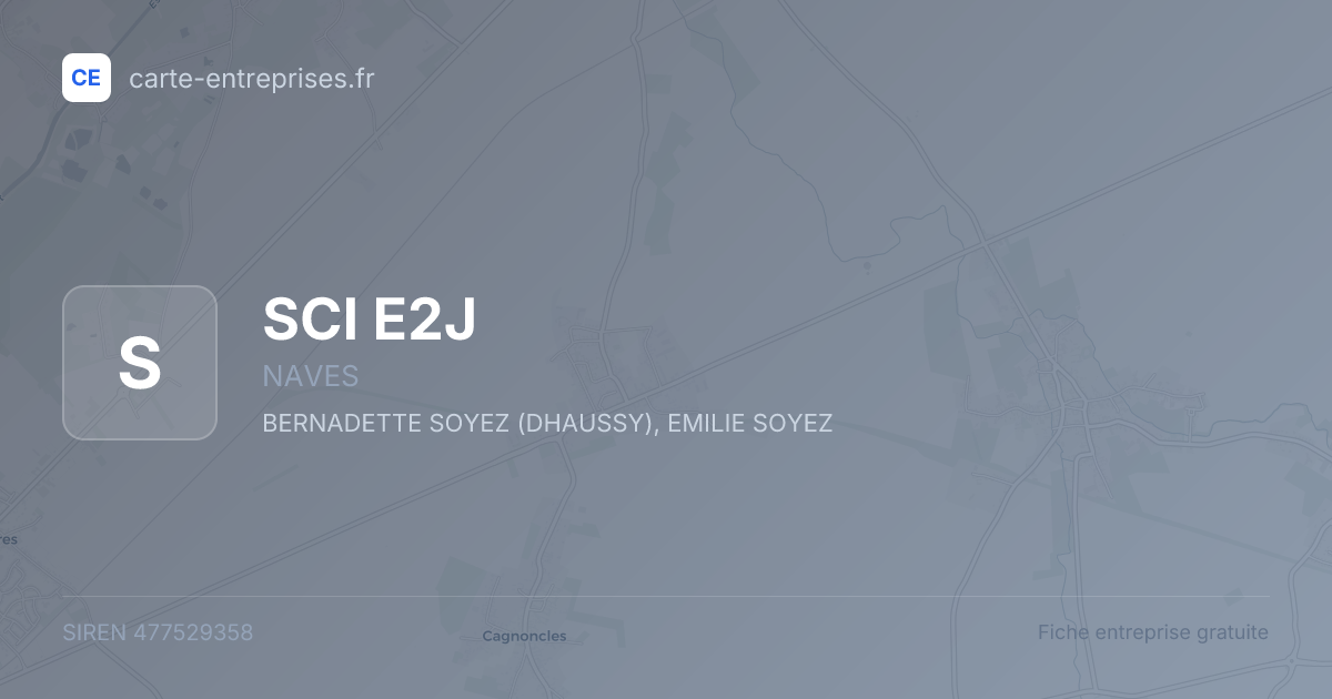 SCI E2J — 477529358 — fiche entreprise