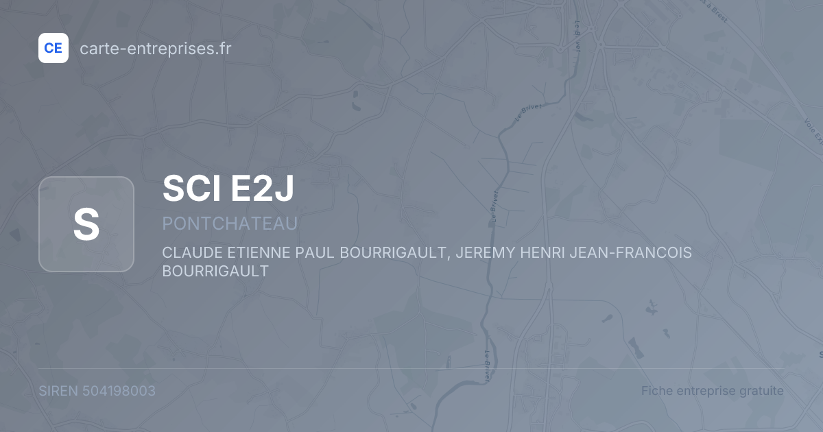 SCI E2J — 504198003 — fiche entreprise