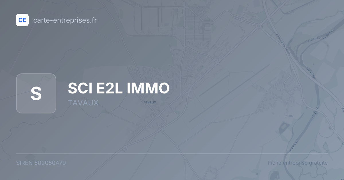 SCI E2L IMMO — 502050479 — fiche entreprise
