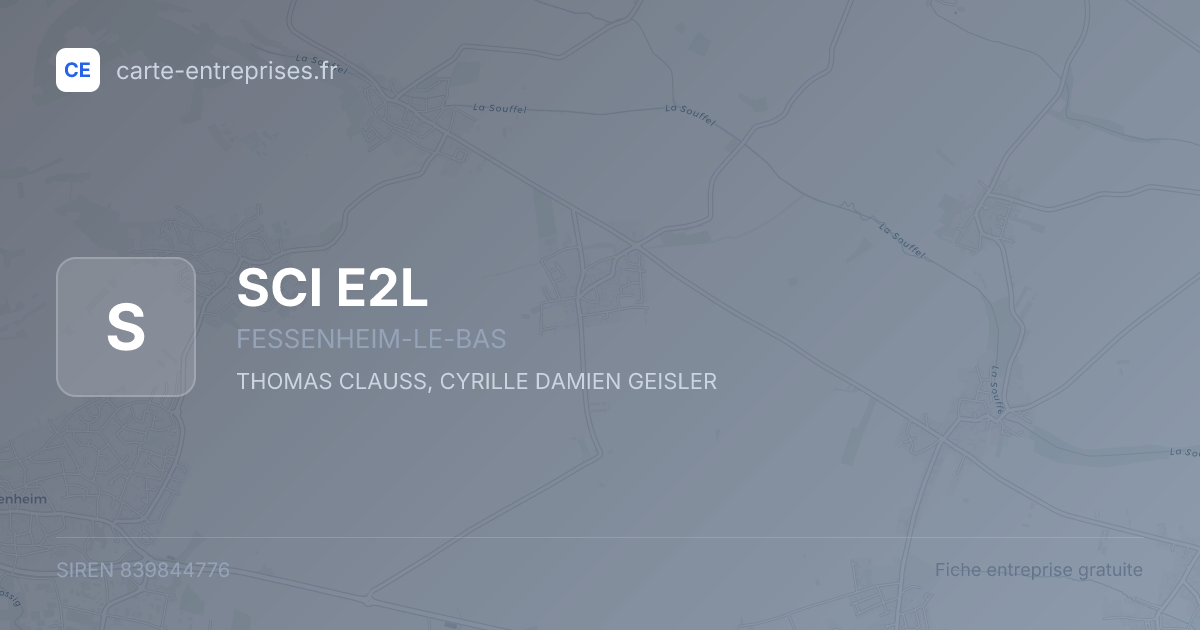 SCI E2L — 839844776 — fiche entreprise