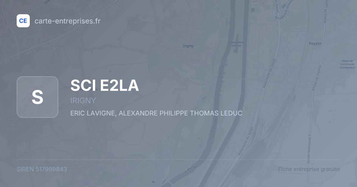 SCI E2LA — 517999843 — fiche entreprise