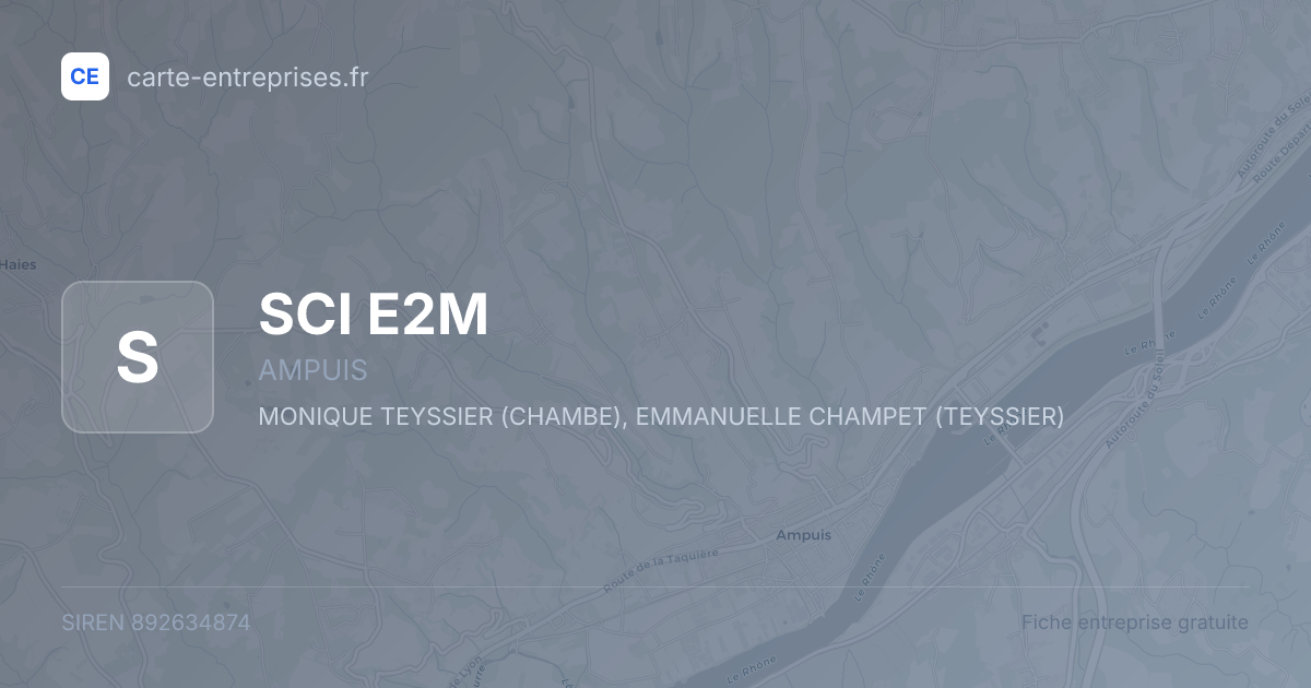 SCI E2M — 892634874 — fiche entreprise