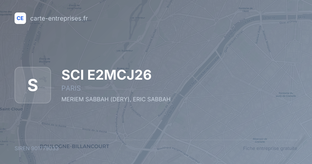 SCI E2MCJ26 — 901779033 — fiche entreprise