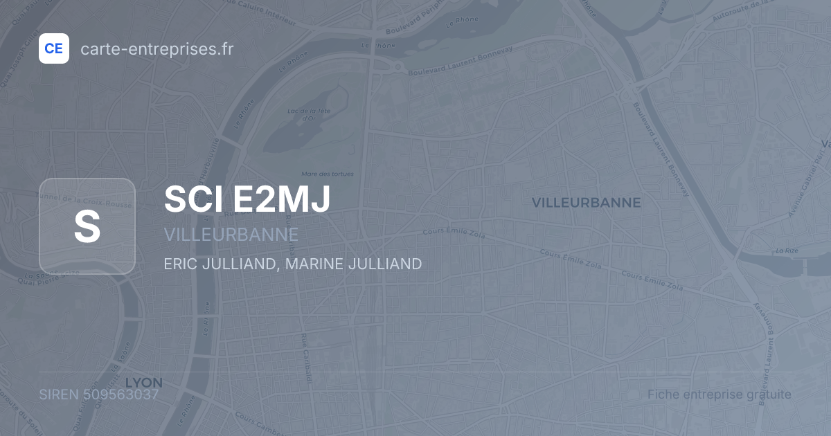 SCI E2MJ — 509563037 — fiche entreprise