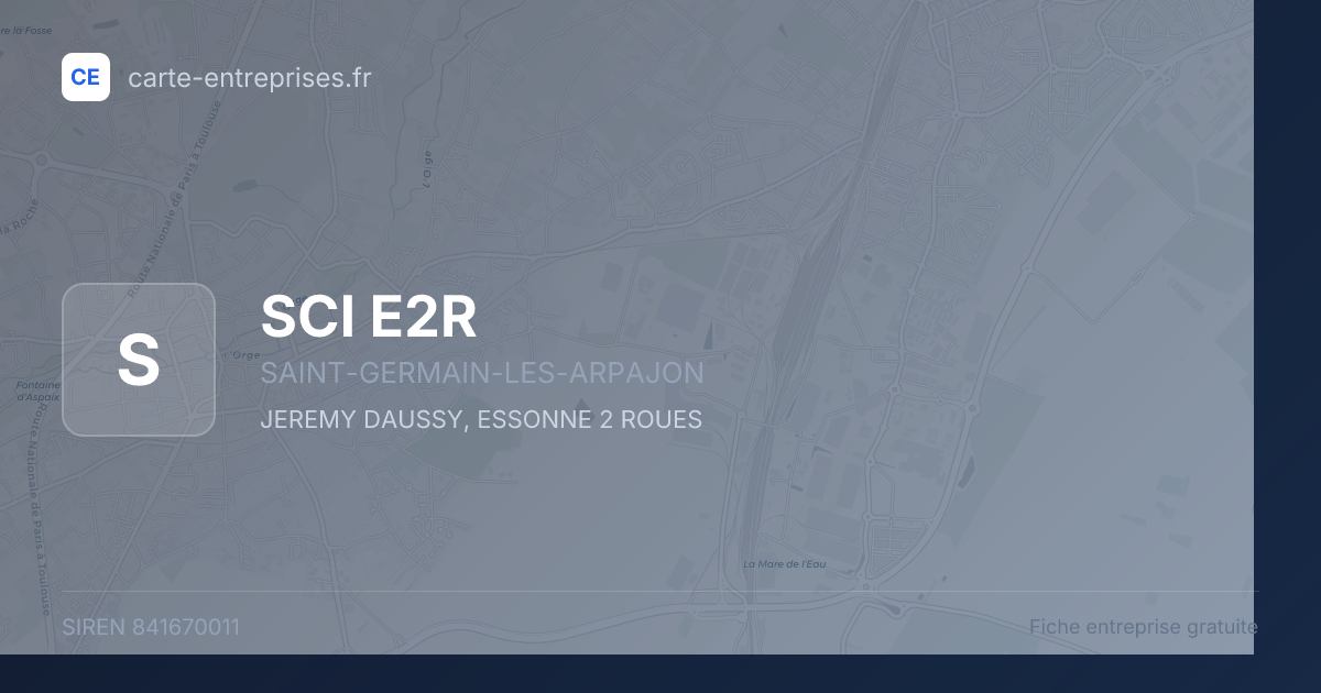 SCI E2R — 841670011 — fiche entreprise