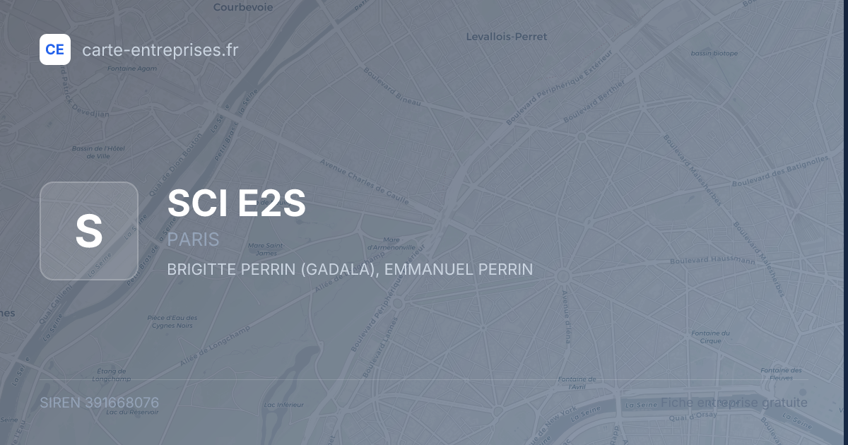 SCI E2S — 391668076 — fiche entreprise