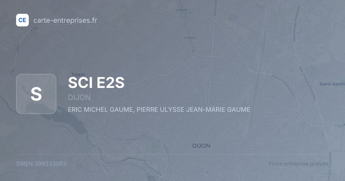 SCI E2S — 399233063 — fiche entreprise