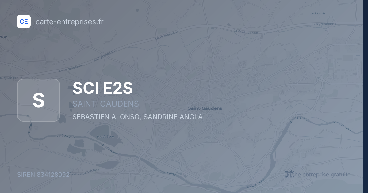 SCI E2S — 834128092 — fiche entreprise