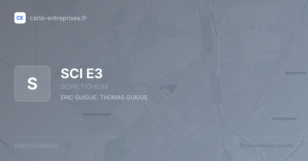 SCI E3 — 522016476 — fiche entreprise