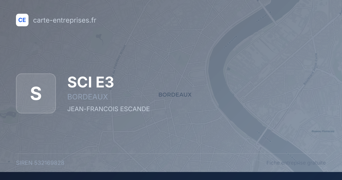 SCI E3 — 532169828 — fiche entreprise