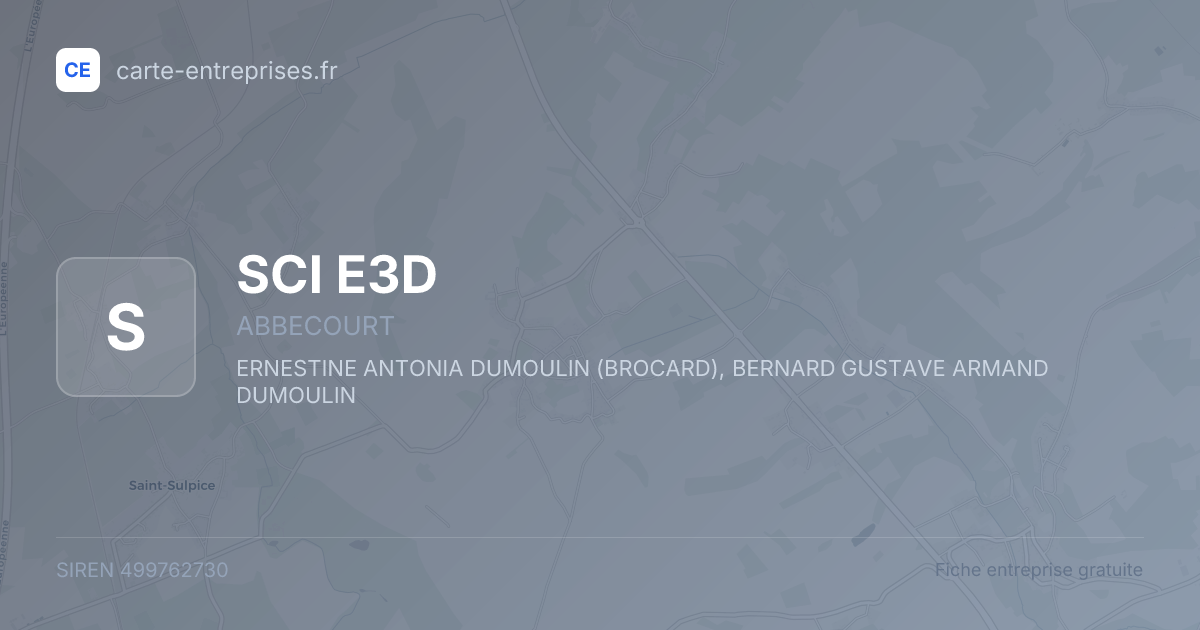 SCI E3D — 499762730 — fiche entreprise