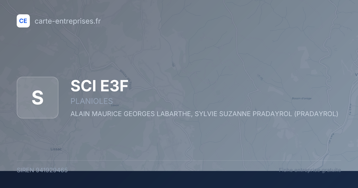 SCI E3F — 941929465 — fiche entreprise