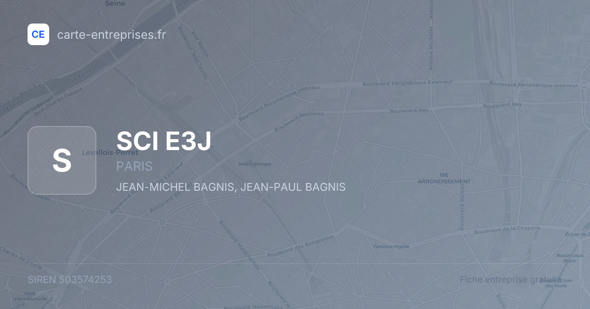 SCI E3J — 503574253 — fiche entreprise