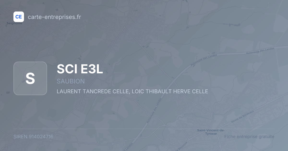 SCI E3L — 914024716 — fiche entreprise