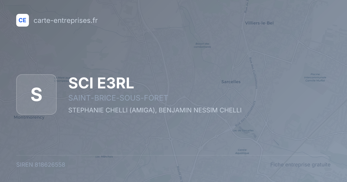 SCI E3RL — 818626558 — fiche entreprise