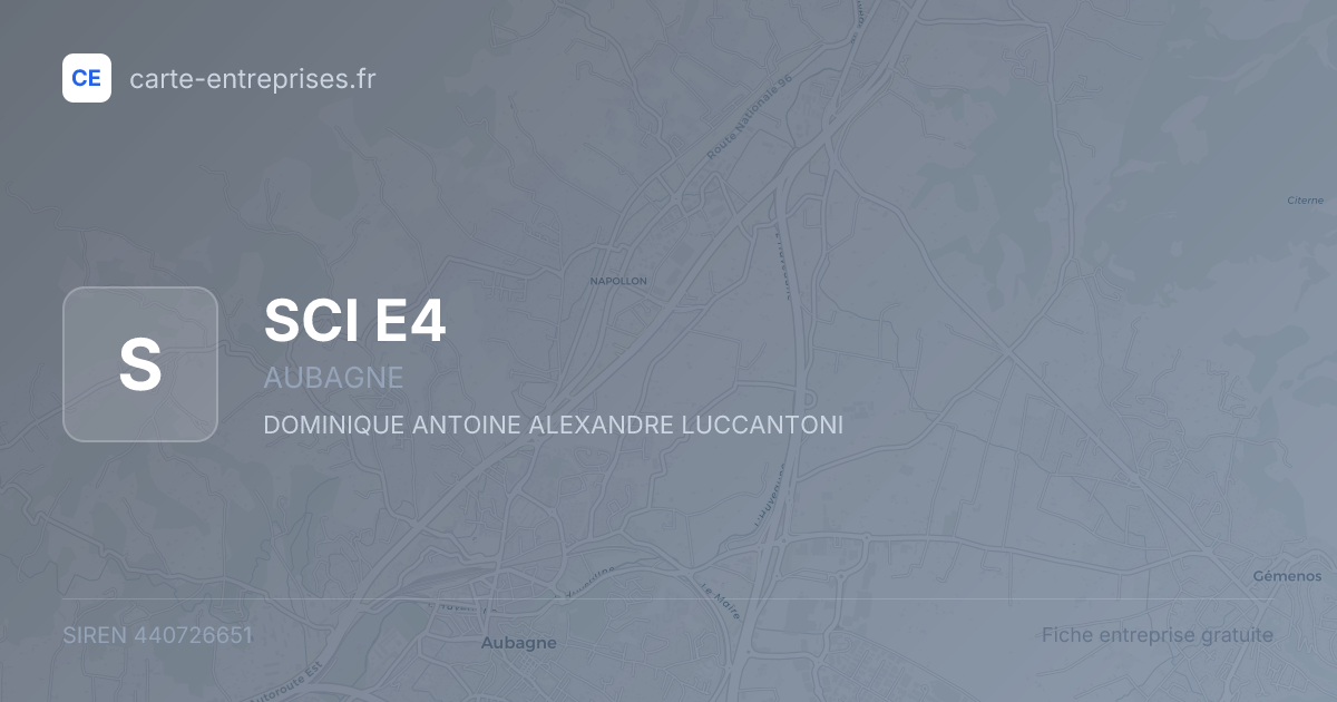 SCI E4 — 440726651 — fiche entreprise