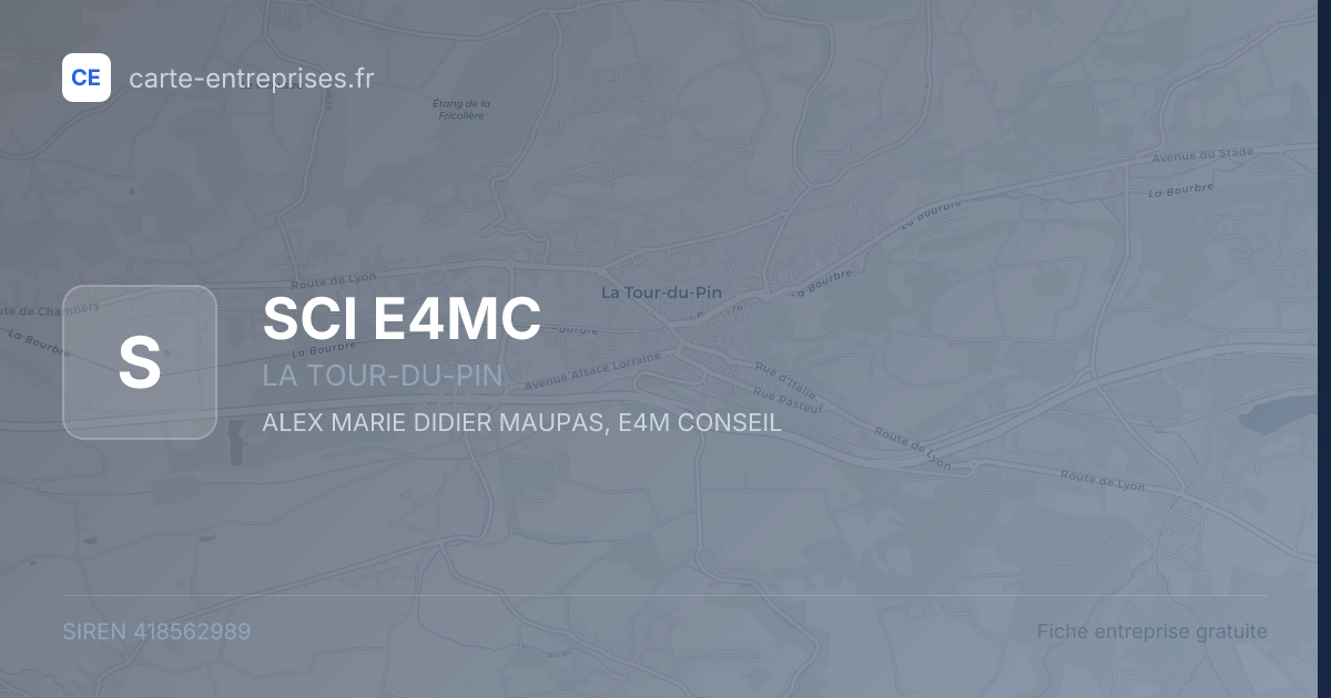 SCI E4MC — 418562989 — fiche entreprise