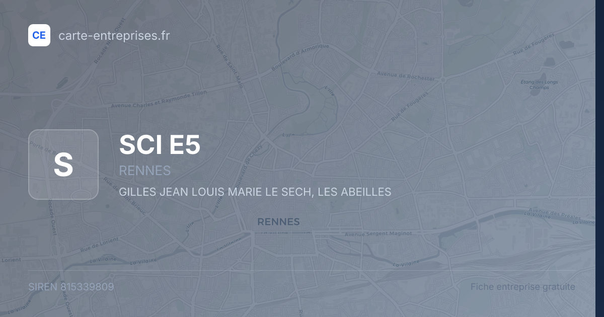 SCI E5 — 815339809 — fiche entreprise