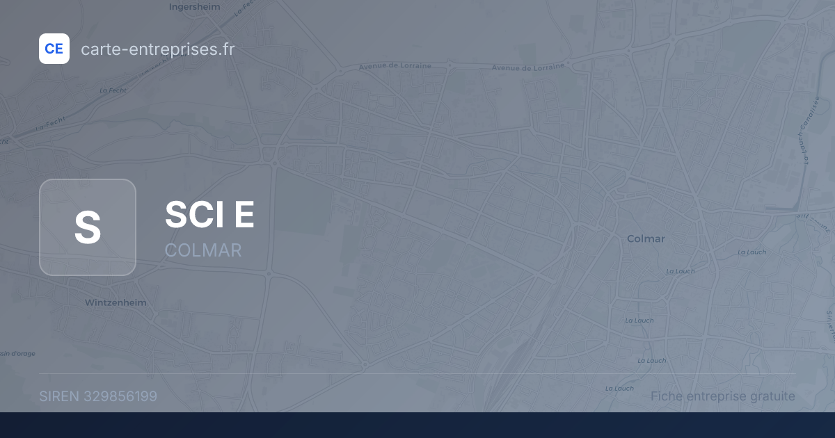 SCI E — 329856199 — fiche entreprise