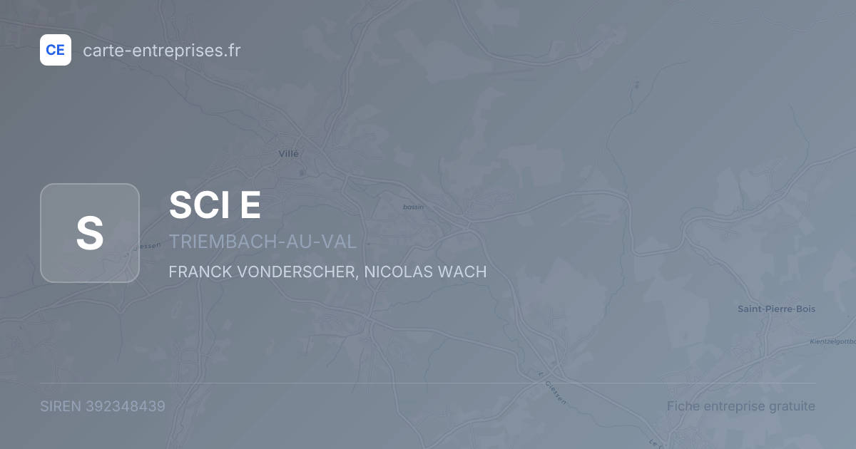 SCI  E — 392348439 — fiche entreprise