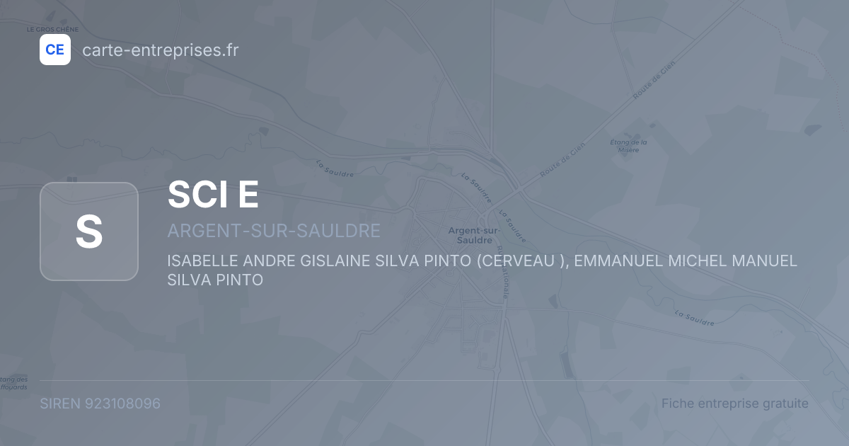 SCI E — 923108096 — fiche entreprise