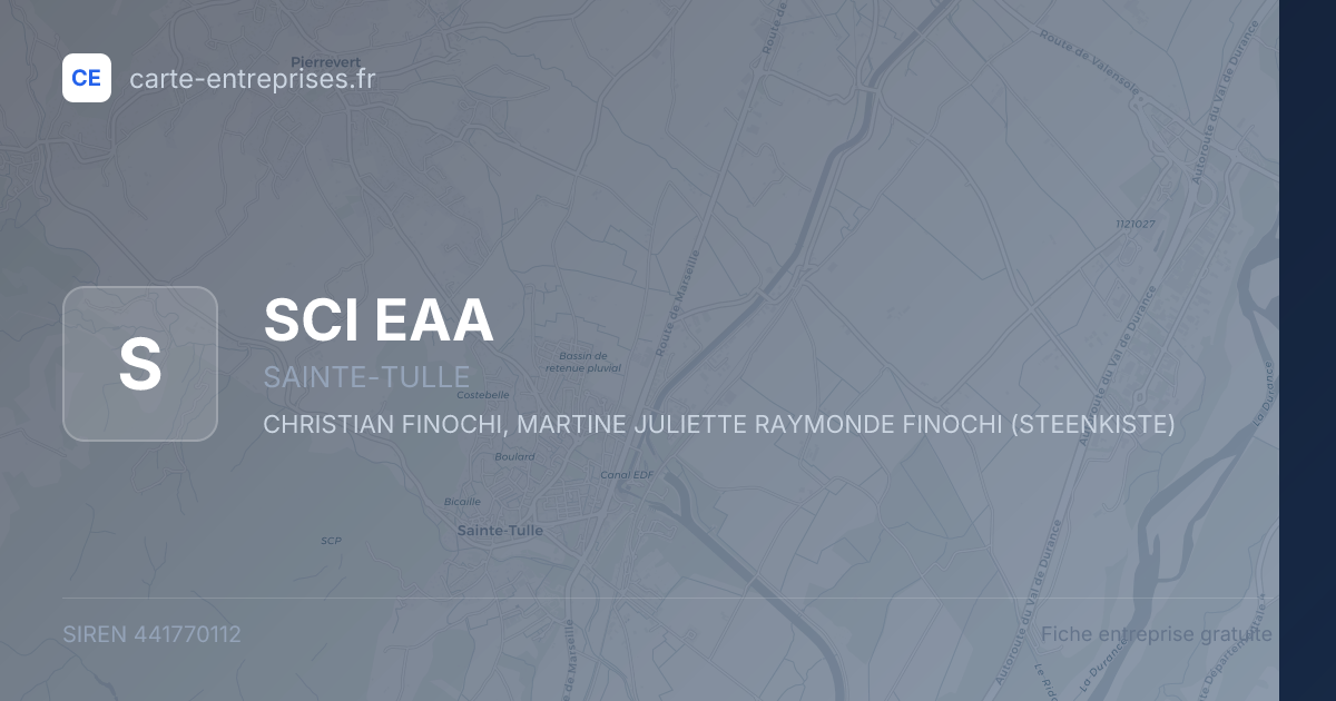 SCI EAA — 441770112 — fiche entreprise
