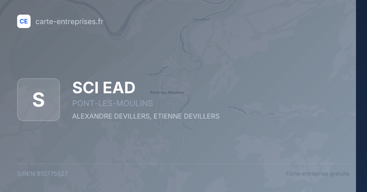 SCI EAD — 910775527 — fiche entreprise