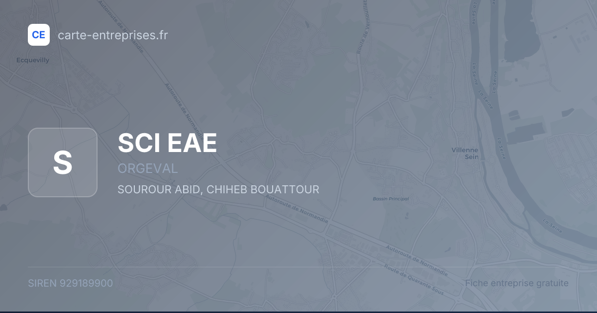 SCI EAE — 929189900 — fiche entreprise