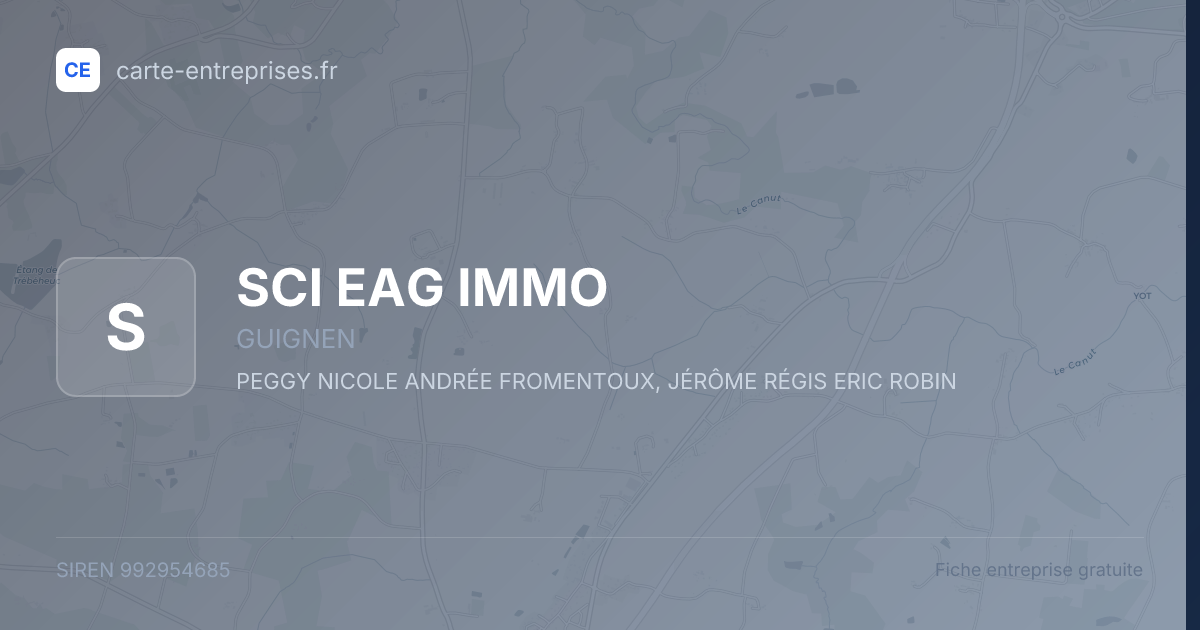 SCI EAG IMMO — 992954685 — fiche entreprise