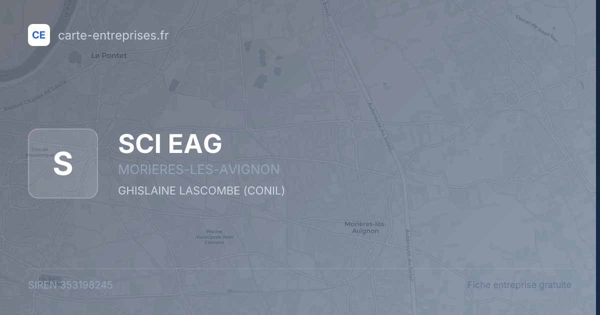 SCI EAG — 353198245 — fiche entreprise