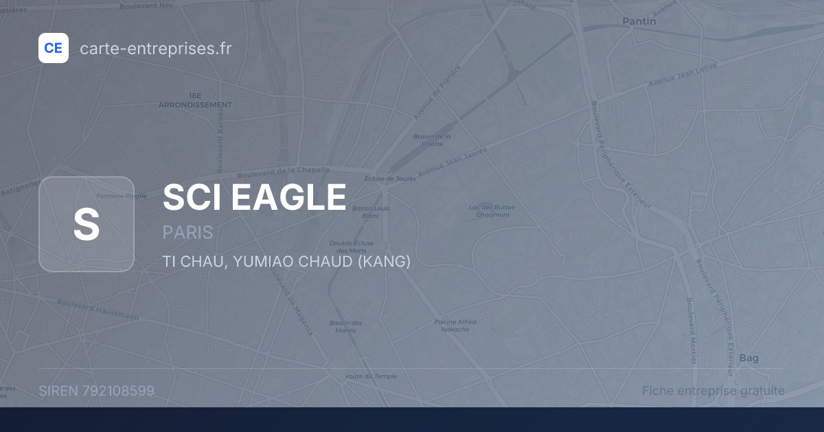 SCI EAGLE — 792108599 — fiche entreprise