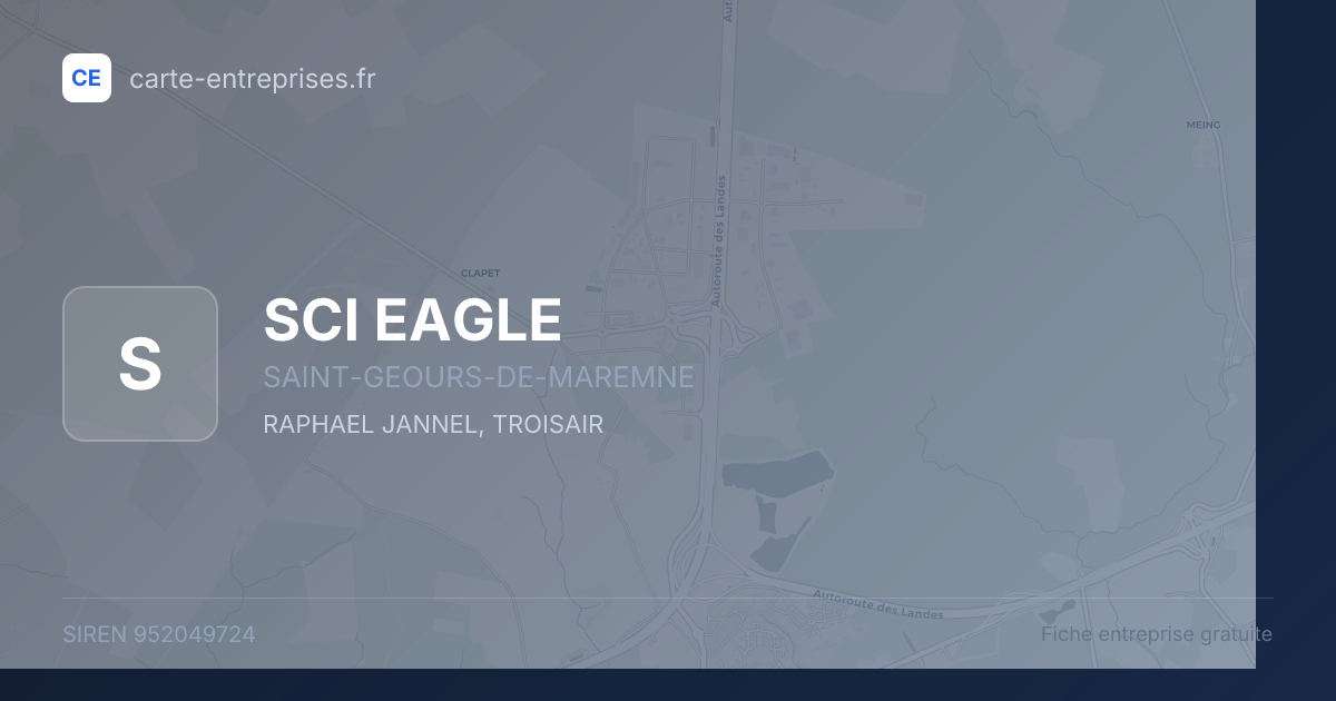 SCI EAGLE — 952049724 — fiche entreprise