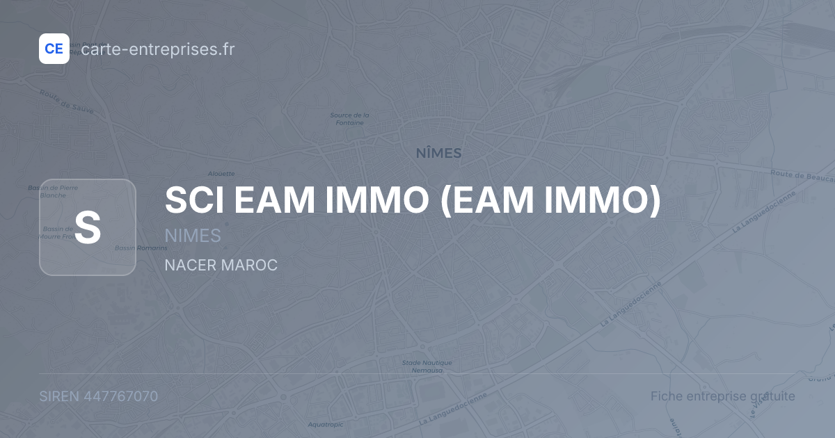 SCI EAM IMMO (EAM IMMO) — 447767070 — fiche entreprise
