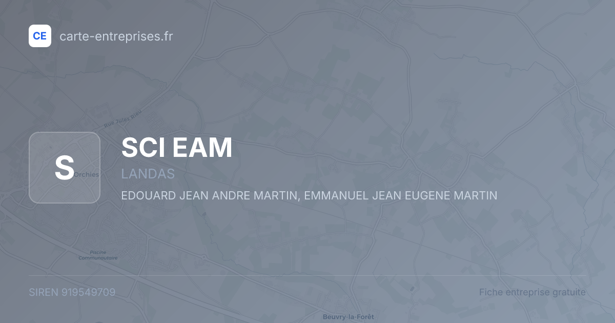 SCI EAM — 919549709 — fiche entreprise