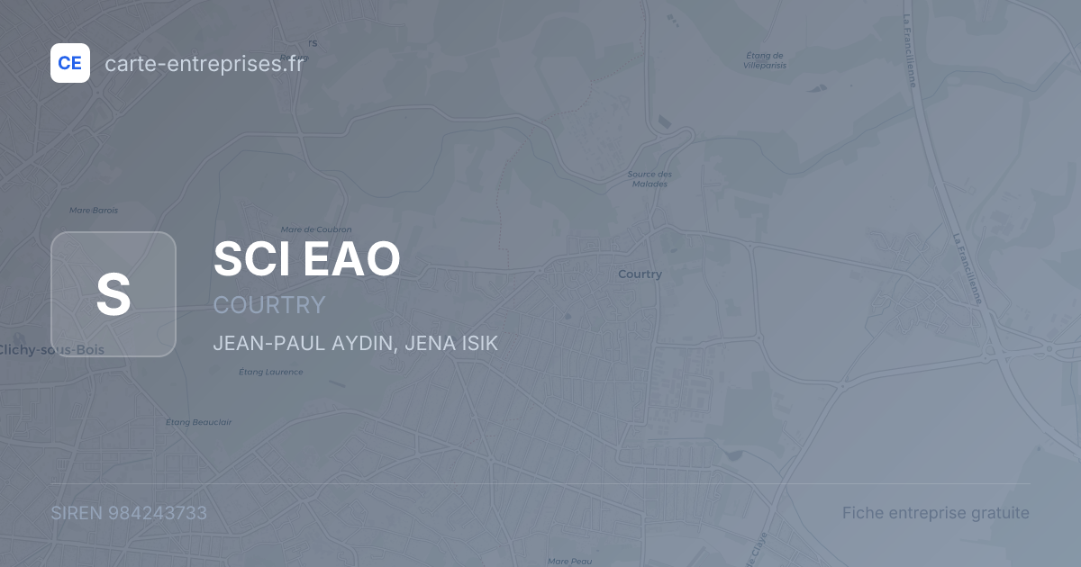 SCI EAO — 984243733 — fiche entreprise