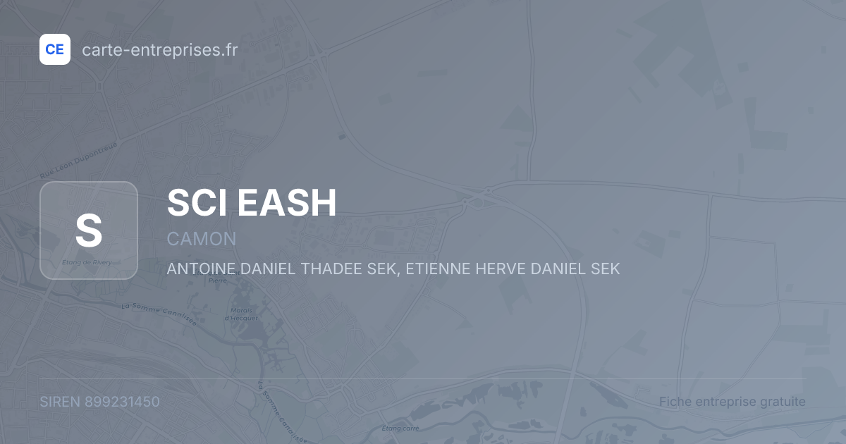 SCI EASH — 899231450 — fiche entreprise