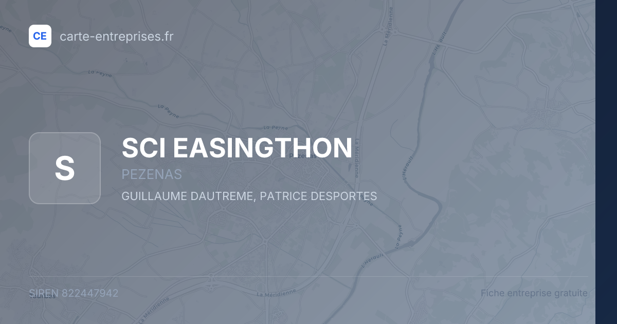 SCI EASINGTHON — 822447942 — fiche entreprise